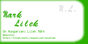 mark lilek business card
